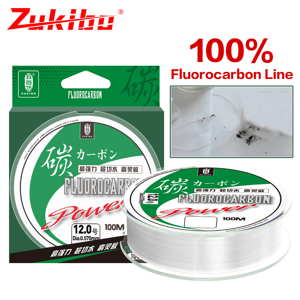 ZUKIBO 50m 100m 100% Fluorocar – обзор и цена Ice Fishing Line