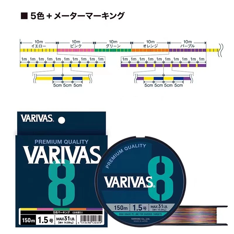 Original VARIVAS 8X Braided -  – обзор и цена Ice Fishing Line