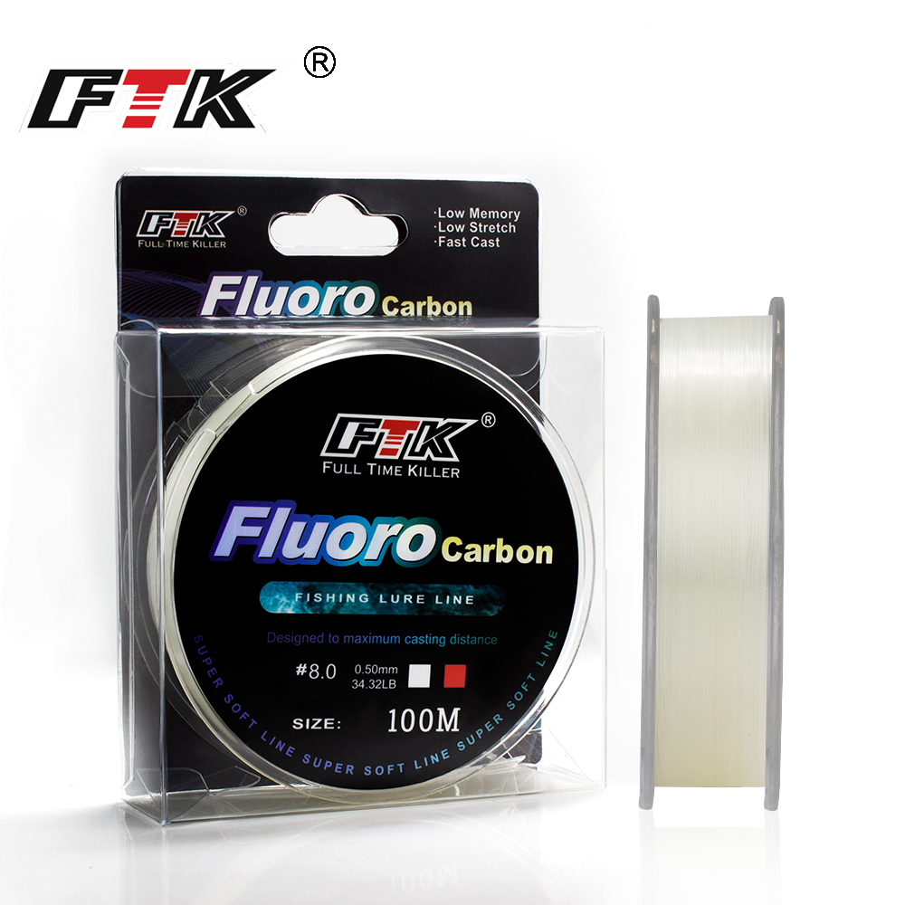 FTK 100m 4.13-34.32LB Fluoroca – обзор и цена Fluorocarbon Line