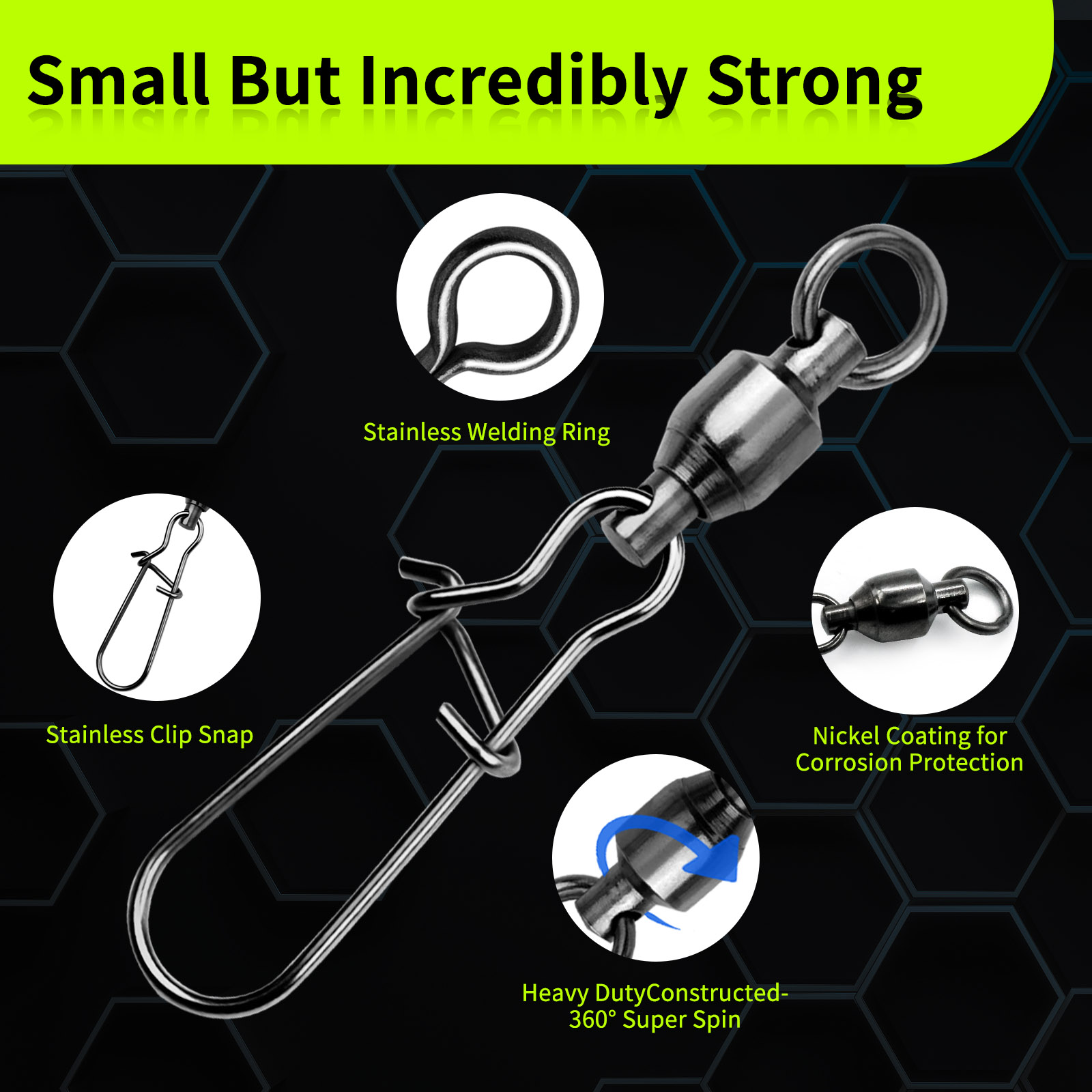 9KM 10PCS Ball Bearing Swivel  – обзор и цена Monofilament Line