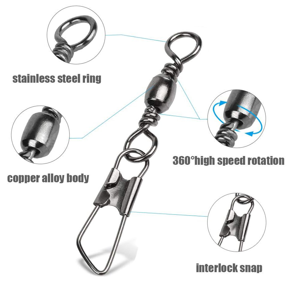 50Pcs Stainless Steel Snap Swi – обзор и цена Freshwater Line