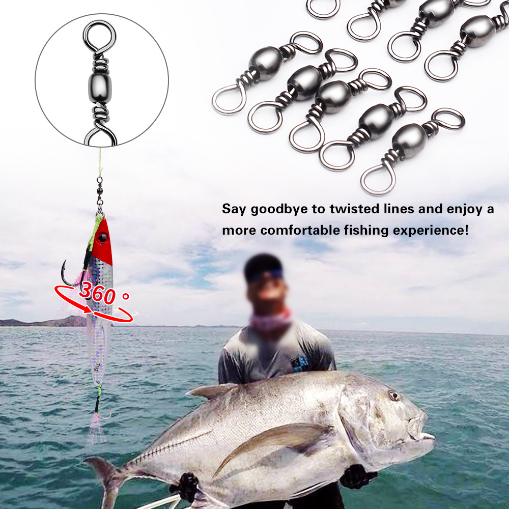 100Pcs Fishing Swivels Connect – обзор и цена Leader Line